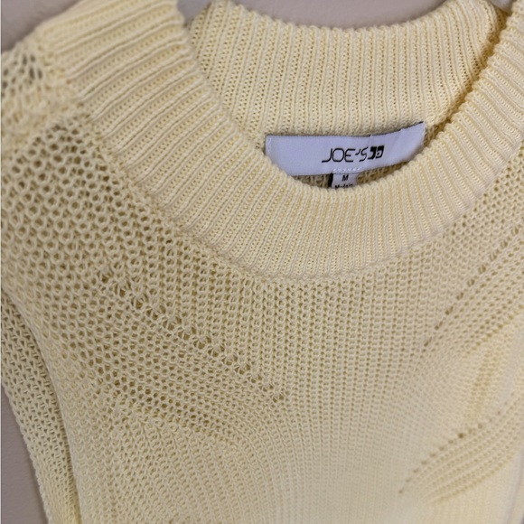 JOE’s Cotton Sweater Tank Top Yellow Sleeveless Crew Neck Anise Flower Preppy - Picture 6 of 9